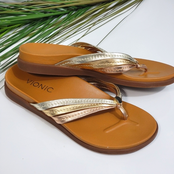 Vionic Shoes - Vionic- Catalina Miced Metallic Sandal- Size 6
